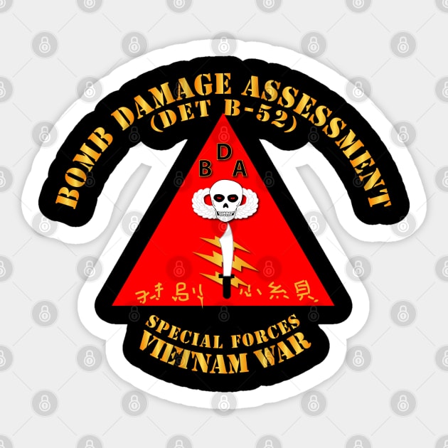 Bomb Damage Assessment - Det B52 Sticker by twix123844
